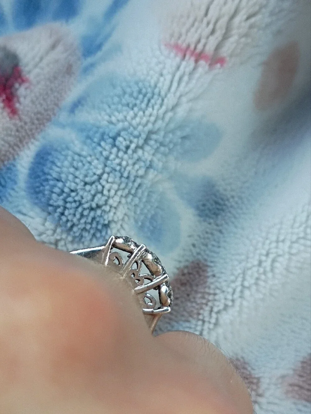 Genuine Diamond 925 Sterling Silver Ring